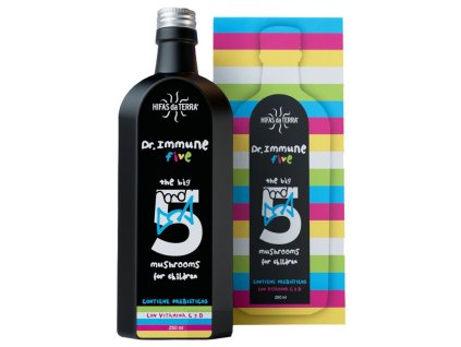 HIFAS DA TERRA, S.L. Dr. Immune Five for Children 250 ml (Reishi, Žampion, Hlíva, Shiitake a Chaga pro děti) (Varianta Dr. Immune Five for Children 250 ml (Reishi, Žampion, Hlíva, Shiitake a Chaga pro děti))