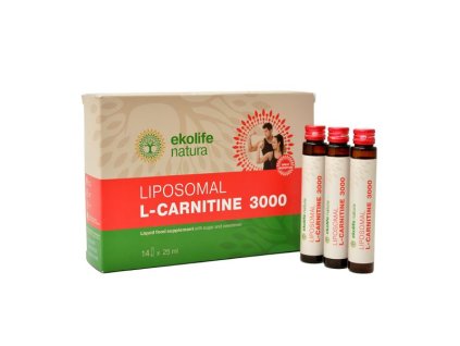 EKOLIFE NATURA Liposomal L-Carnitine 3000 mg 14 x 25 ml (Varianta Liposomal L-Carnitine 3000 mg 14 x 25 ml)