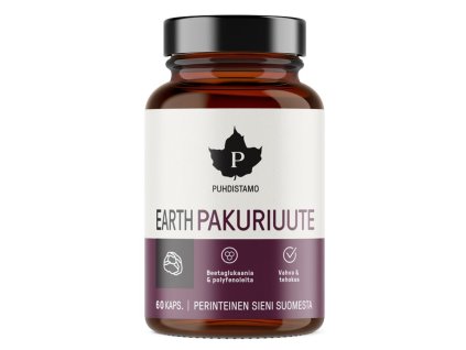 Puhdistamo Earth Chaga BIO 60 kapslí (Pakuriuute) (Varianta Earth Chaga BIO 60 kapslí (Pakuriuute))