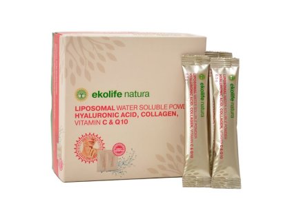 EKOLIFE NATURA Liposomal Hyaluronic Acid, Collagen, Vitamin C & Q10 15 x 6,5 g (Varianta Liposomal Hyaluronic Acid, Collagen, Vitamin C and Q10 15 x 6,5 g)