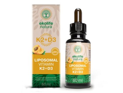 EKOLIFE NATURA Liposomal Vitamin K2 + D3 60ml (Lipozomální vitamín K2 + D3) (Varianta Liposomal Vitamin K2 + D3 60ml (Lipozomální vitamín K2 + D3))
