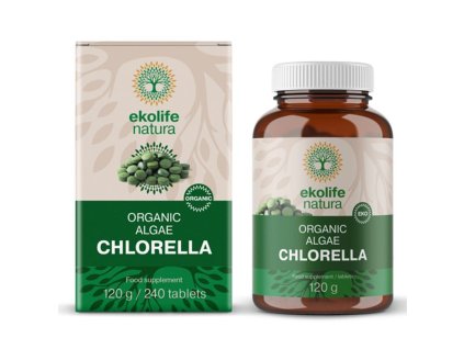 EKOLIFE NATURA Algae Chlorella Organic 240 tablet (Bio řasa chlorella) (Varianta Algae Chlorella Organic 240 tablet (Bio řasa chlorella))