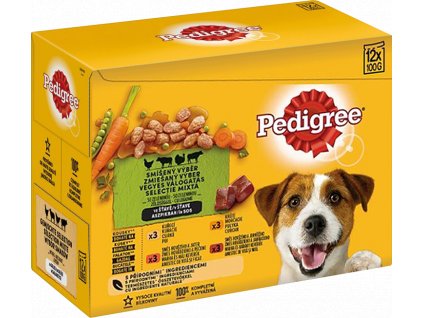 PEDIGREE kapsa ADULT smíšený výběr se zeleninou ve šťávě - 40ks