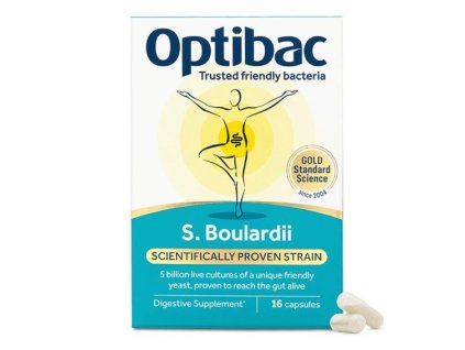 Optibac Saccharomyces Boulardii (Probiotika při nadměrném vyprazdňování) 16 kapslí (Varianta Saccharomyces Boulardii (Probiotika při nadměrném vyprazdňování) 16 kapslí)