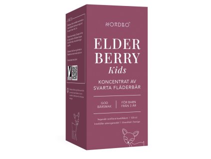 Nordbo Elderberry Kids 120ml (Extrakt z černého bezu pro děti) (Balení 120 ml)