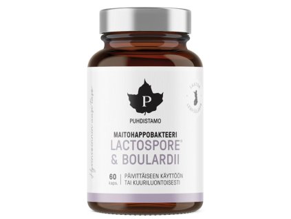 Puhdistamo Lactic Acid Bacteria Boulardii 60 kapslí (Probiotika LactoSpore® a Lynside®) (Varianta SK)