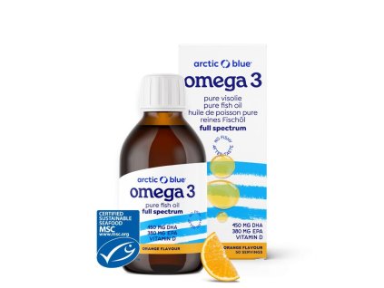 Arctic blue® Omega 3 150ml (450mg DHA, 380mg EPA & Vitamin D 400IU) (Varianta Omega 3 150ml (450mg DHA, 380mg EPA and Vitamin D 400IU))