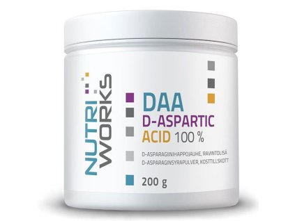 NutriWorks DAA D-Aspartic Acid 200 g (Varianta DAA D-Aspartic Acid 200 g)