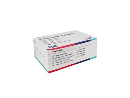 Stříkačka inj CVET 1ml 2-dílná Luer 100ks