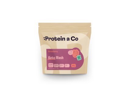 Keto mash – proteinová dietní kaše 210 g (Příchuť Jahoda)