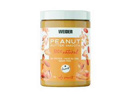 Weider Peanut Butter Smooth, 100% arašídové máslo,1000 g (Varianta 1000 g)