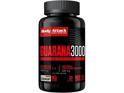 Body Attack Guarana 3000, 90 kapslí, rostlinný extrakt z guarany (Varianta 90 kapslí)