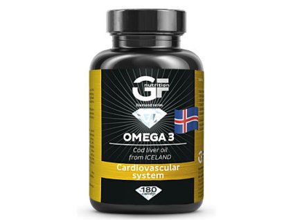 GF Nutrition Omega 3 180 kapslí, prémiový rybí olej z čerstvých jater tresky obecné pocházející Islandu (Varianta GF Nutrition Omega 3 180 kapslí, prémiový rybí olej z čerstvých jater tresky obecné pocházející Islandu)