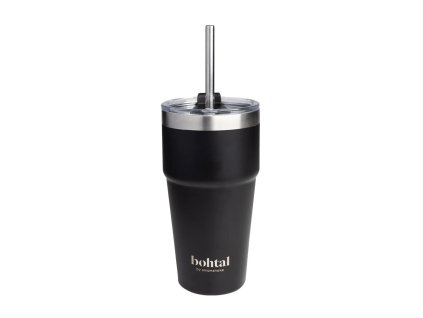 SmartShake Bohtal Double Insulated Travel Mug With Straw 600 ml (Cestovní hrnek) (Barva Černá)