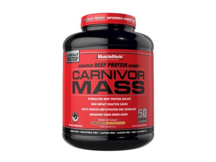 MuscleMeds Carnivor™ Mass 2668 g - objemový přípravek na bázi hovězích bílkovin (Příchuť Čokoládové arašídové máslo)