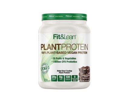 Fit & Lean Rostlinné bílkoviny - Plant Protein 566 g (Příchuť Čokoládový fondán)