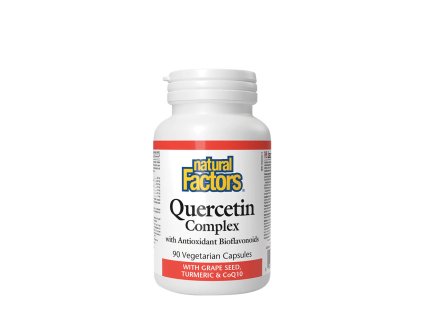 NATURAL FACTORS QUERCETIN COMPLEX WITH GRAPE SEED TURMERIC and COQ10 90 VEGETARIAN CAPSULES