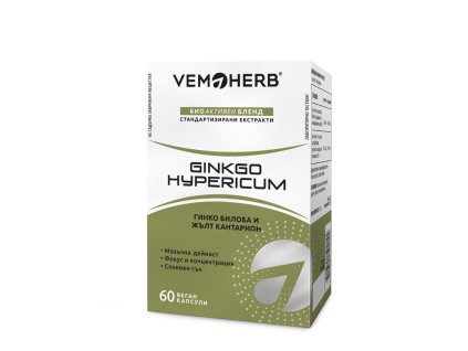 VemoHerb Ginkgo Hypericum 60 kapslí (Varianta Ginkgo Hypericum 60 kapslí)