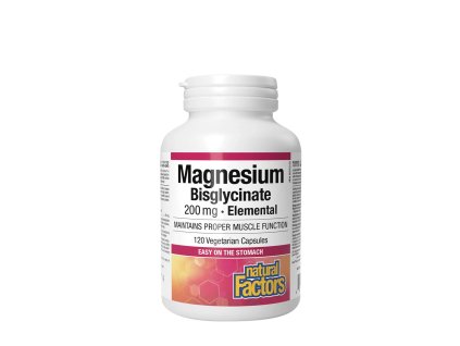 NATURAL FACTORS MAGNESIUM BISGLYCINATE 200 MG 120 VEGETARIAN CAPSULES