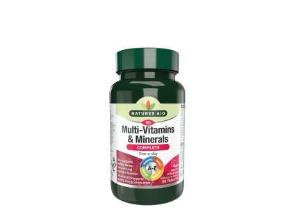 NATURES AID COMPLETE MULTI VITAMINS MINERALS SUITABLE FOR VEGETARIANS VEGANS 90Tabs1