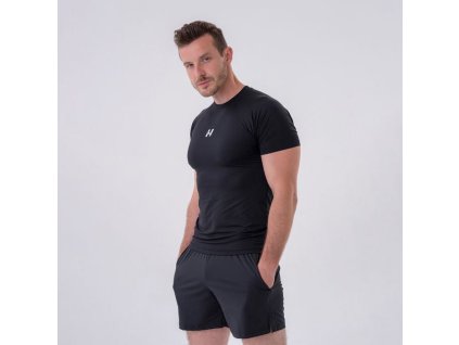 Pánské tričko Slim-fit Black - NEBBIA (Velikost XXL, Barva černá)