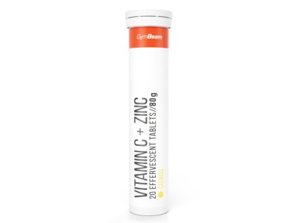 Vitamin C + zinek šumivé - GymBeam (Příchuť citrusové ovoce, Tablety 20 tab.)