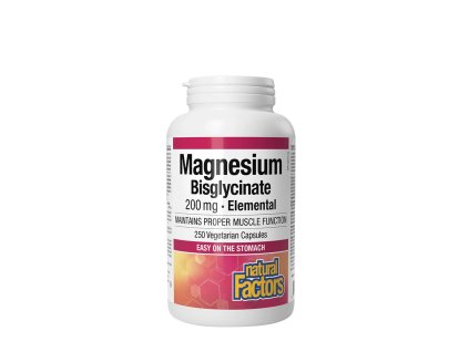 NATURAL FACTORS MAGNESIUM BISGLYCINATE 200 MG 250 VEGETARIAN CAPSULES