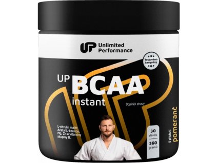 Unlimited Performance UP BCAA Instant - 360 g, pomeranč (dop.sp. 07.12.2025) (Příchuť pomeranč (dop.sp. 07.12.2025), Velikost 360 g)
