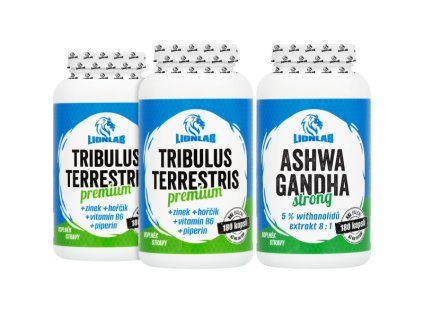 Lionlab Tribulus Premium a Ashwagandha Strong - akce 1+1+1 (Velikost 1 pack)