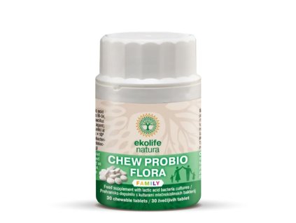 EKOLIFE NATURA Chew Probio Flora Family 30 žvýkacích tablet (Varianta Chew Probio Flora Family 30 žvýkacích tablet)
