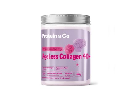 ProteinaCo AgeLess Collagen 40+ 400 g (Příchuť Fresh raspberry)