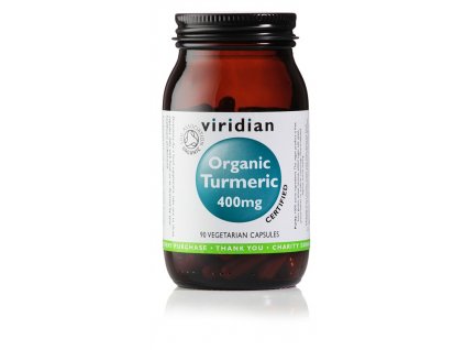 Viridian Turmeric 400mg 90 kapslí Organic