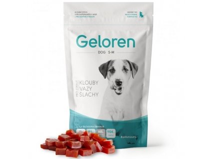 GELOREN dog ŽVÝKACÍ gelové tablety S-M - 180g