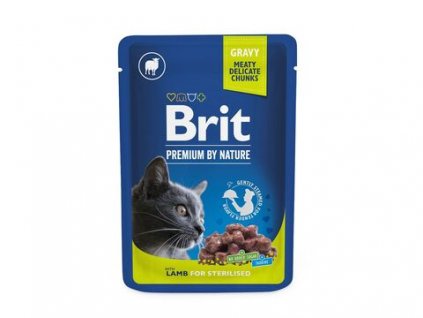 Brit Premium cat 100 g kapsa Steril s jehněčím masem v omáčce - 100g