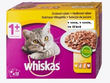 Whiskas Drůbeží výběr ve šťávě 12 x 100 g - 12x100g