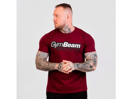 beam t shirt burgundy gymbeam 5