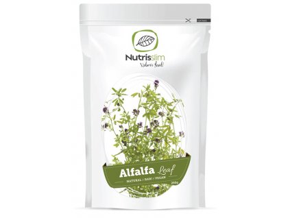 Nutrisslim Alfalfa Leaf Powder 250g (Tolice vojtěška) + ZDARMA tester produktu (protein, nakopávač, tyčinka)