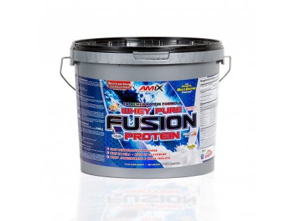 Amix WHEY PURE FUSION PROTEIN 4000g + ZDARMA tester produktu (protein, nakopávač, tyčinka)