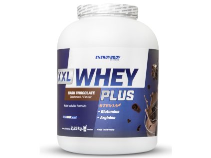 XXL Whey Plus Protein 2250g čokoláda + ZDARMA tester produktu (protein, nakopávač, tyčinka)