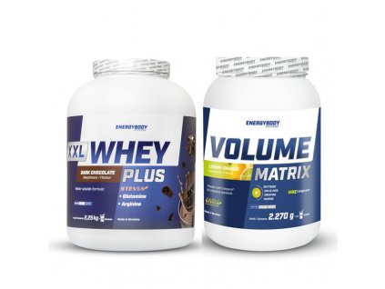 XXL Whey Plus Protein 2250g + Volume Matrix 2270g + Dárek k objednávce zdarma
