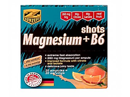 Z-KONZEPT NUTRITION Magnesium + B6 Shots 20 ampulí