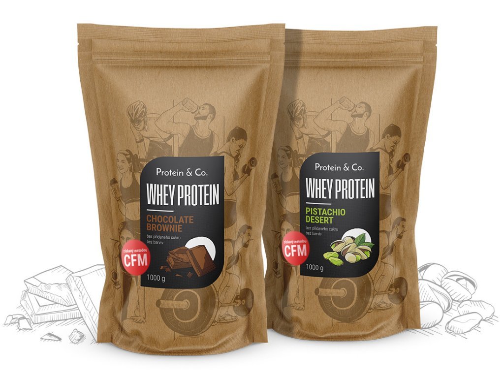 Protein a Co Protein&Co. CFM WHEY PROTEIN 80 2000 g Příchuť: malina