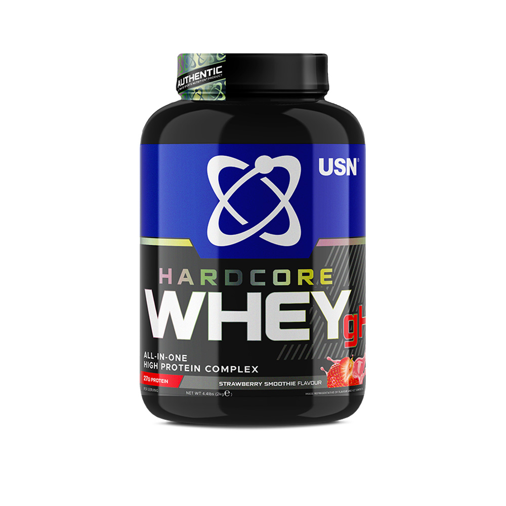 USN Hardcore Whey gH 2000 g Příchuť: jahoda