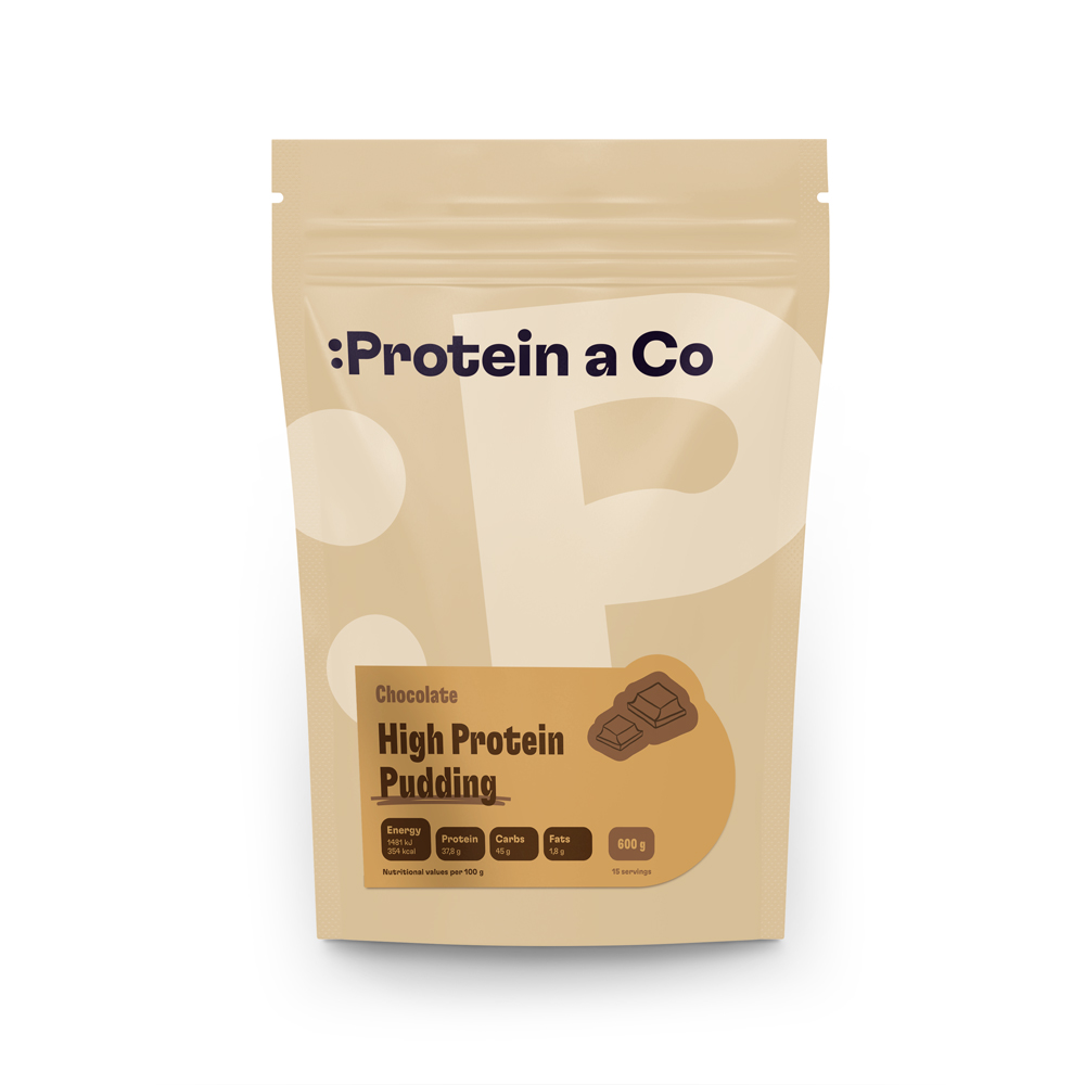Protein a Co High protein pudding 600 g Příchuť: Chocolate