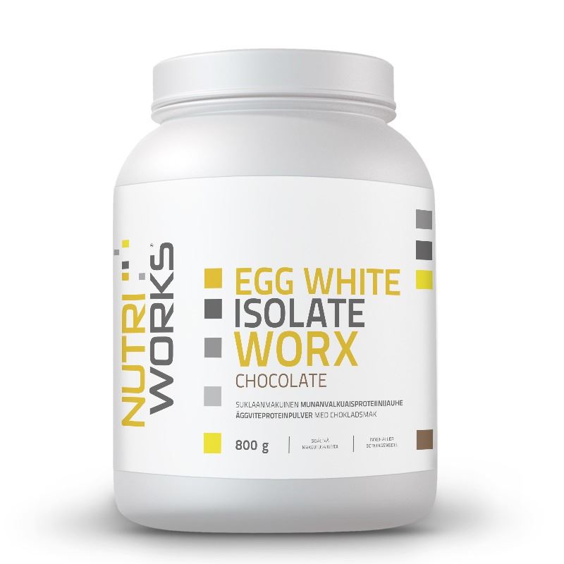 NutriWorks Egg White Isolate Worx 800g Příchuť: čokoláda