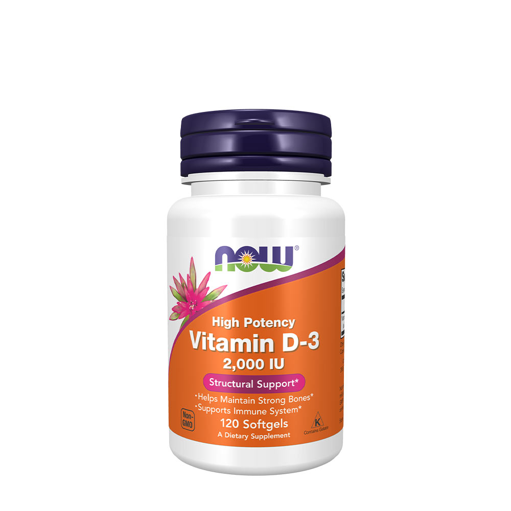 Now Foods Vitamin D3 2000 IU 120 kapslí