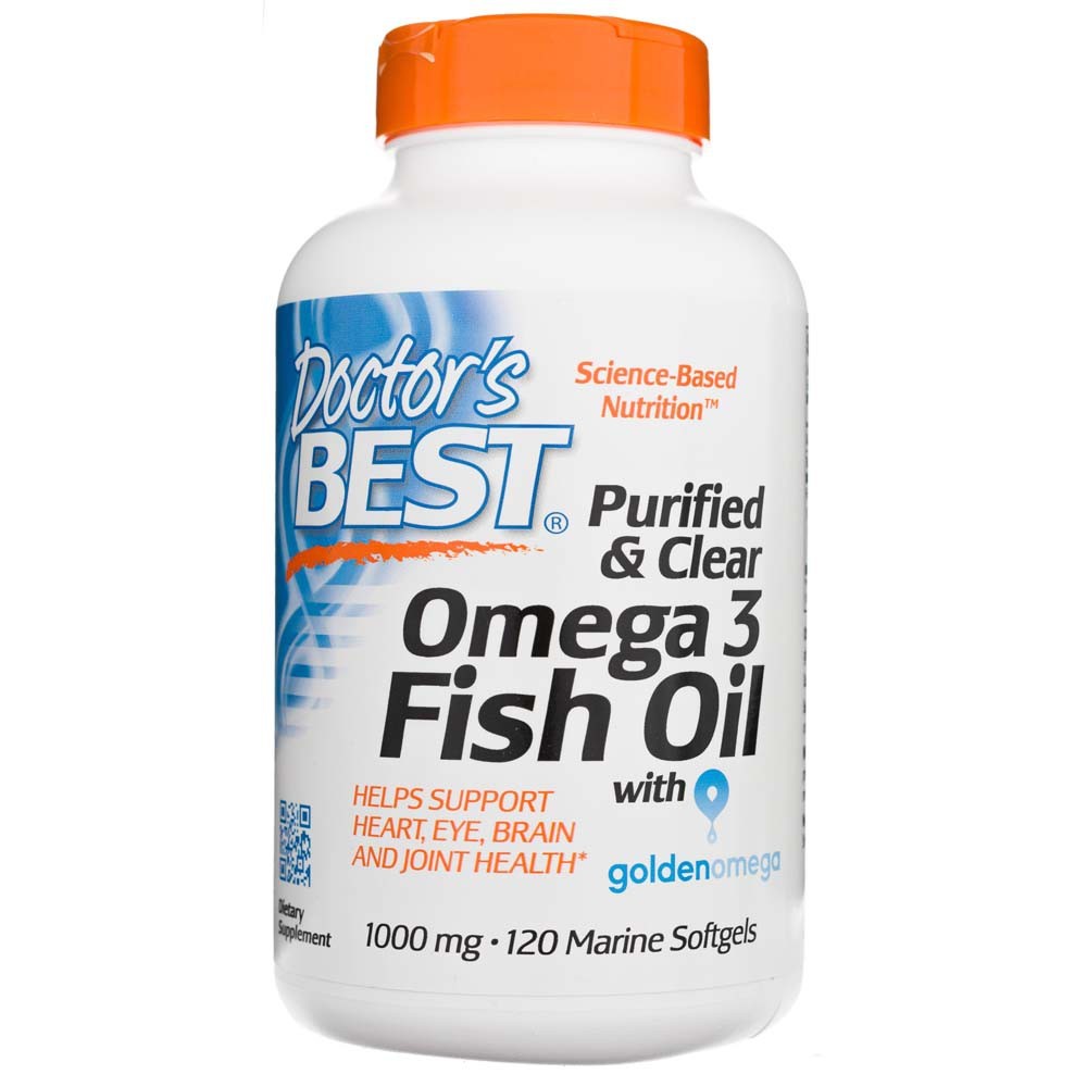 Doctor's Best Omega 3 Rybí olej 1000 mg 120 kapslí