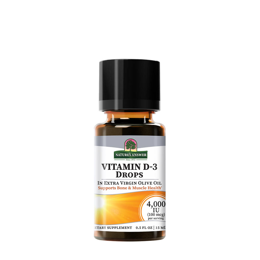 Nature's Answer Vitamin D-3 Drops, tekutý, 4000 IU,  15 ml