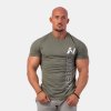 men s t shirt vertical logo khaki nebbia