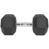 Jednoruční pogumovaná činka hexagonální 15 kg